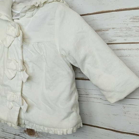 Gymboree White Coat with Ruffles and Bows - Picture 2 of 6